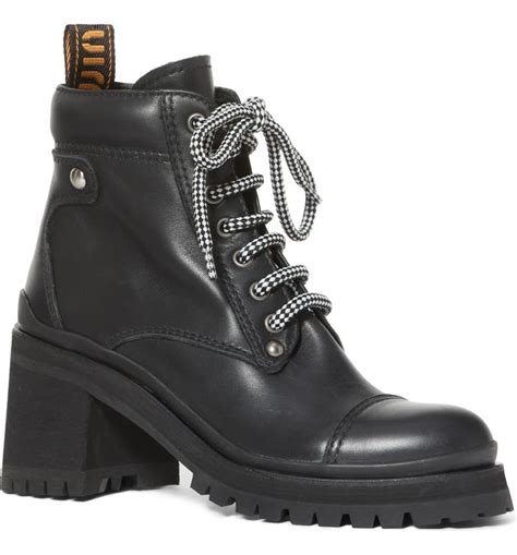 miu miu red combat boots